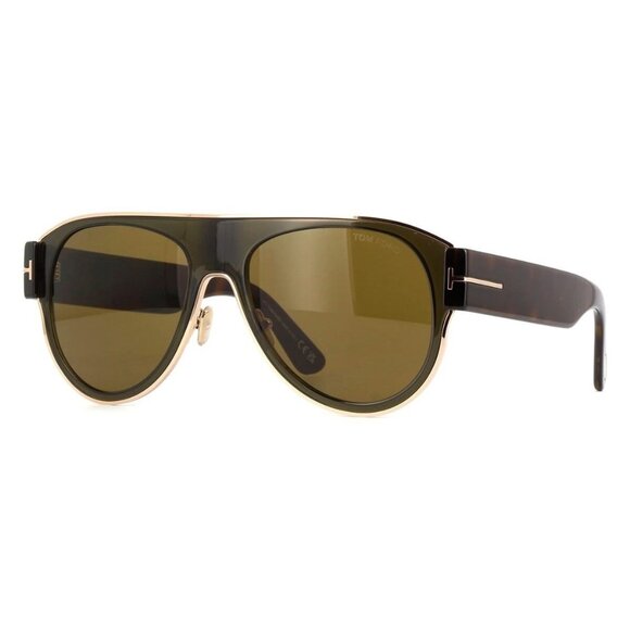 New TOM FORD Lyle-02 Havana Aviator FT1074/S 51J Sunglasses Women - Picture 1 of 4